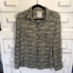 Camo button down shirt